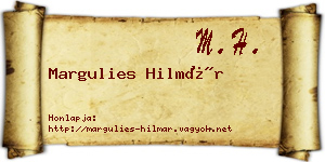 Margulies Hilmár névjegykártya